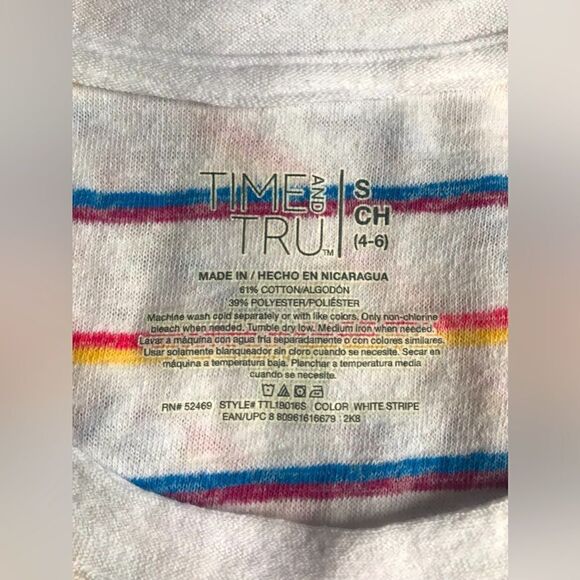 NWT … TIME AND TRU “Size: S - (4-5)” Colorful Shirt - Picture 3 of 4